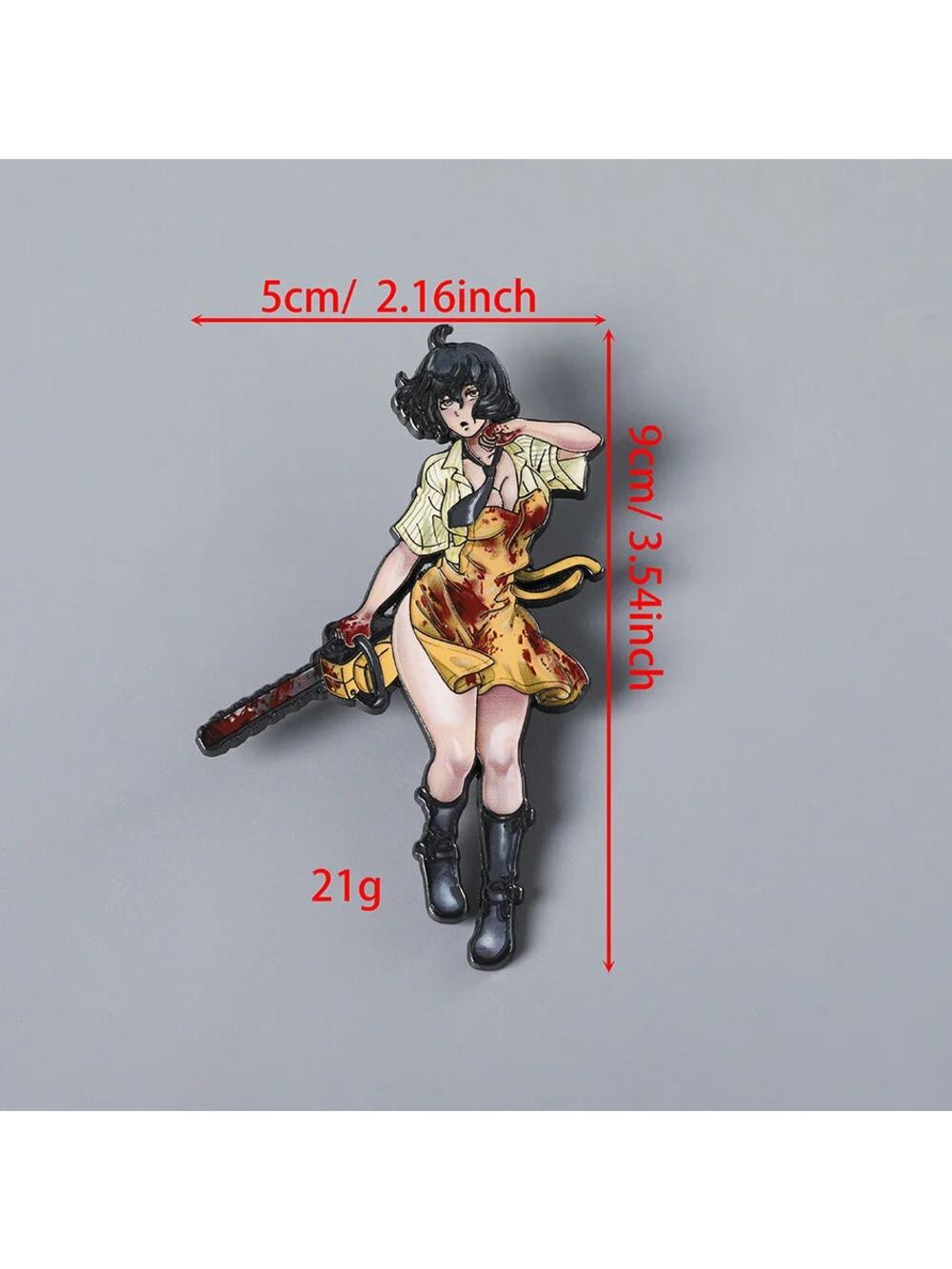 Chainsaw Girl Halloween Horror BIG Enamel Pin-ONLY ONE